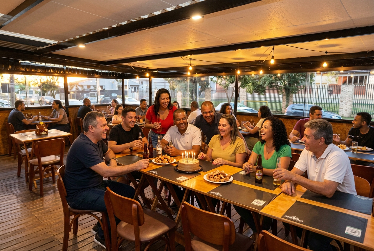 Conceito de aniversário no espaço real, adaptado com IA